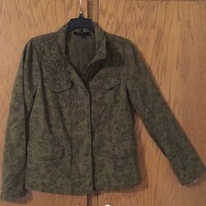 Talbots Jacket. Green with Pineapples Sz. 4